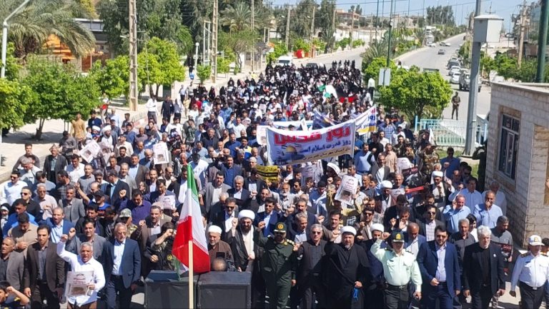 حماسه افرینی شهرستان قصرشیرین یکبار دیگر در راهپیمایی روز جهانی قدس