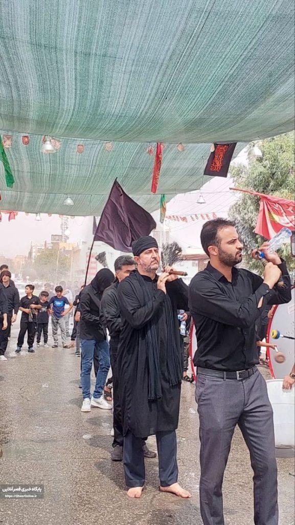 مراسم تاسوعای حسینی درشهرستان قصرشیرین برگزارشد