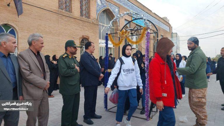 اعزام اولین کاروان راهیان نور دختران شهرستان قصرشیرین به مناطق عملیاتی غرب کشور